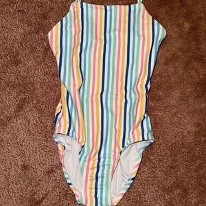 Old Navy Multicolor Striped Swimsuit CS(6-7)